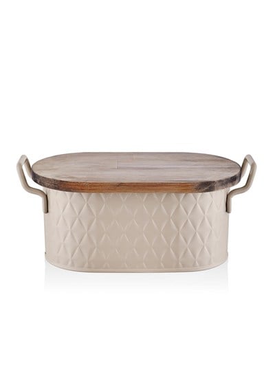 The Mia Prizma Ekmek Saklama Kabı Karamel 40x22x18 cm