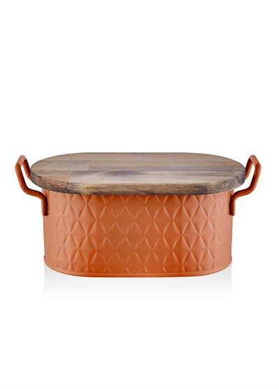 The Mia Prizma Ekmek Saklama Kabı Terracota 40x22x18 cm