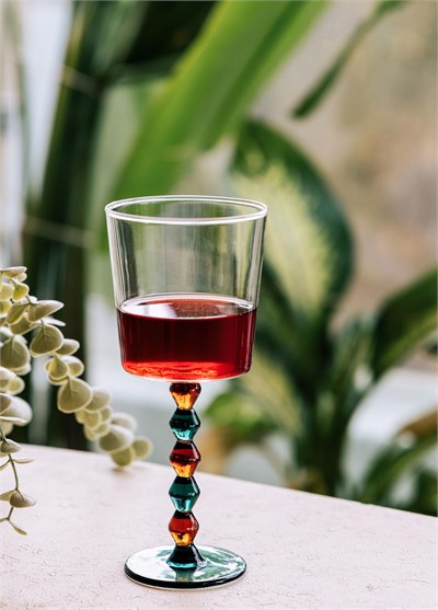 The Mia Bead Şarap Kadehi Amber 300 ml