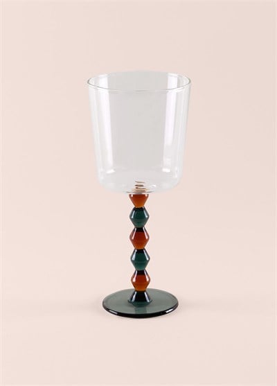 The Mia Bead Şarap Kadehi Amber 300 ml