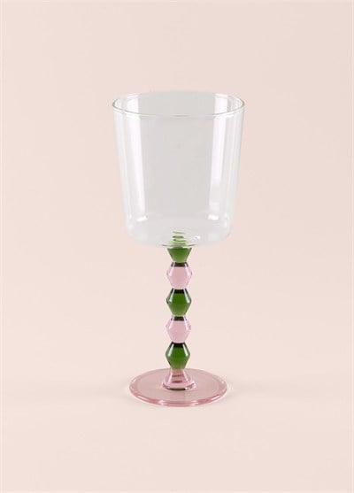 The Mia Bead Şarap Kadehi Yeşil 300 ml