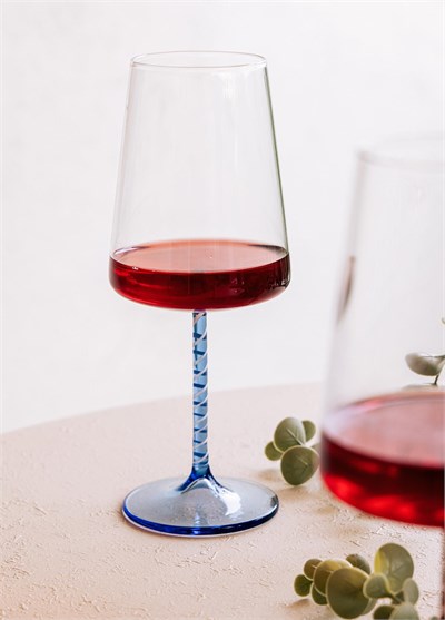 The Mia Edera Şarap Kadehi Mavi 500 ml