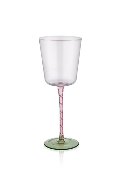The Mia Şarap Kadehi Pembe Yeşil 350 ml