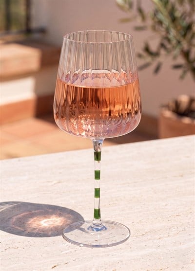 The Mia Şarap Kadehi Mor Yeşil 600 ml
