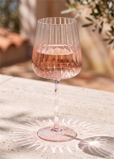 The Mia Şarap Kadehi Pembe Beyaz 600 ml