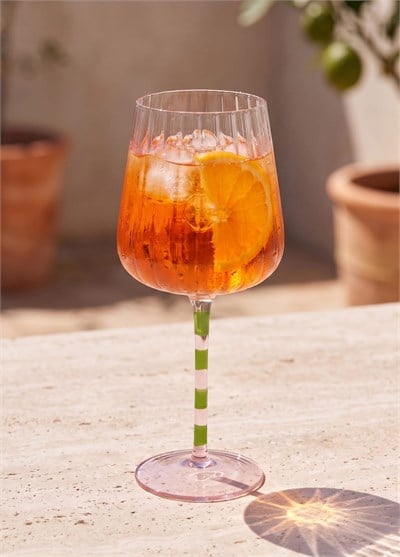 The Mia Şarap Kadehi Pembe Yeşil 500 ml