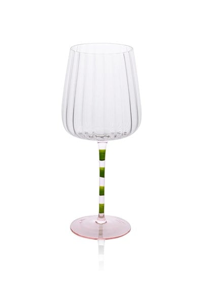 The Mia Şarap Kadehi Pembe Yeşil 600 ml