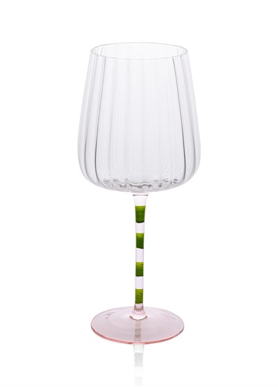The Mia Şarap Kadehi Pembe Yeşil 500 ml