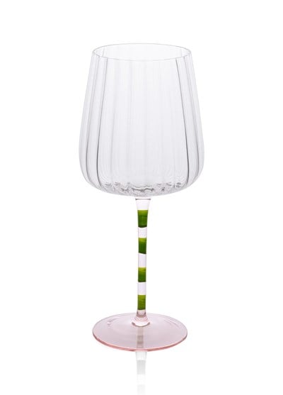 The Mia Şarap Kadehi Pembe Yeşil 500 ml
