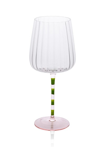 The Mia Şarap Kadehi Pembe Yeşil 500 ml
