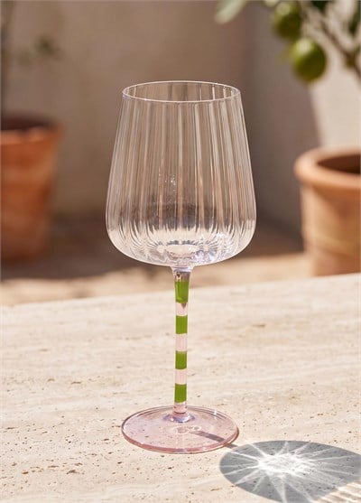 The Mia Şarap Kadehi Pembe Yeşil 500 ml
