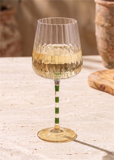 The Mia Şarap Kadehi Yeşil Sarı 500 ml