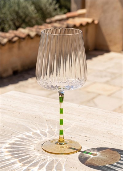 The Mia Şarap Kadehi Yeşil Sarı 500 ml