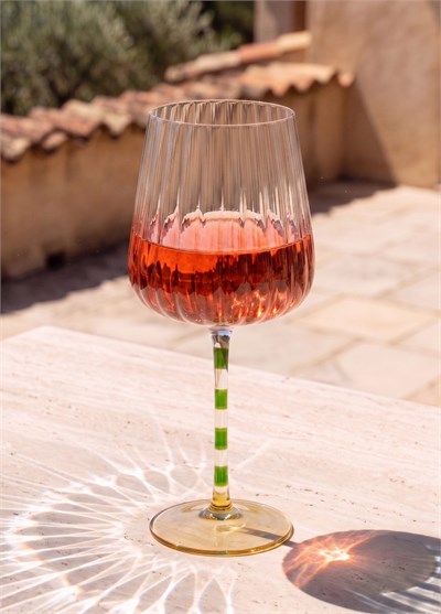 The Mia Şarap Kadehi Yeşil Sarı 600 ml