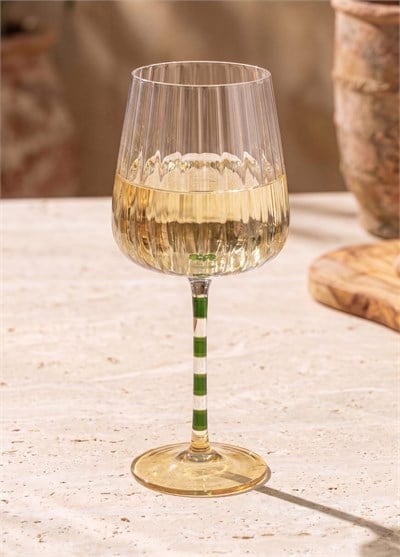 The Mia Şarap Kadehi Yeşil Sarı 500 ml