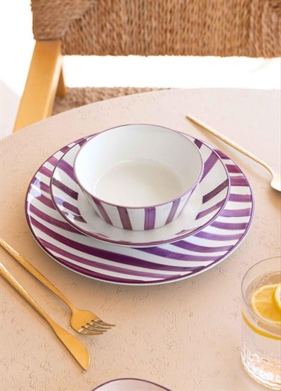 The Mia Joy Çorba Kasesi 6lı Set Mor 14 cm