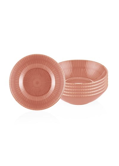 The Mia Noon Çorba Kasesi 6lı Set Somon 15 cm