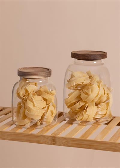 The Mia Ahşap Kapaklı Cam Kavanoz 13x15 cm CAM0504