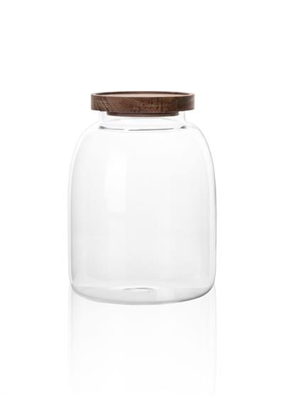 The Mia Ahşap Kapaklı Cam Kavanoz 14x19 cm CAM0505