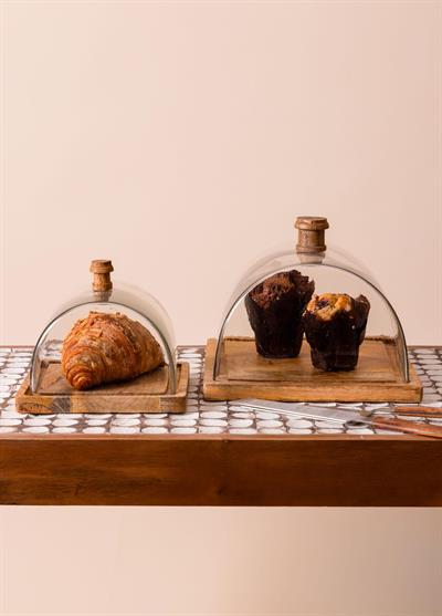 The Mia Madera Dikdörtgen Kek Saklama Fanusu 15x19x19 cm