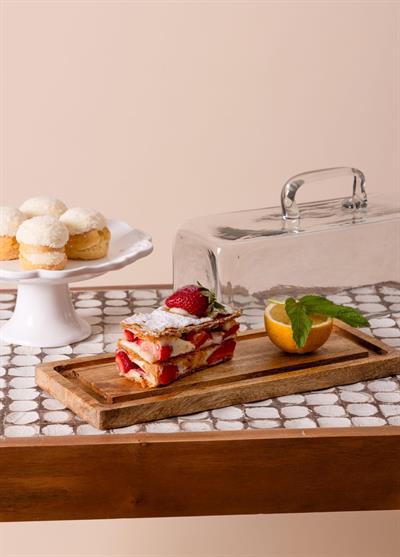 The Mia Madera Kek Saklama Fanusu 15x32x14 cm