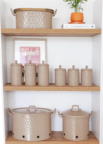 The Mia Prizma Çay Şeker Kahve Kavanozu Karamel 1 Lt