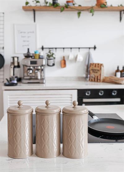 The Mia Prizma Çay Şeker Kahve Kavanozu Karamel 1,20 Lt