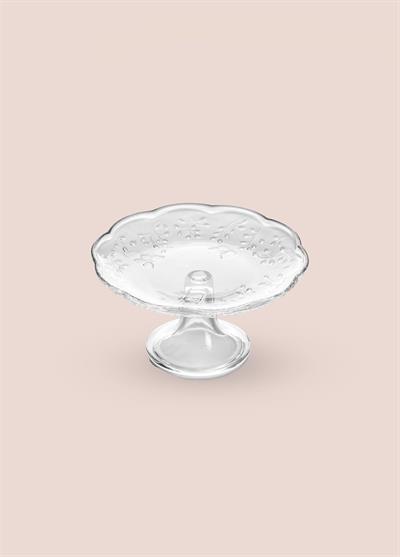 The Mia Ayaklı Cam Sunum Tabağı 20x10 cm CAM0500