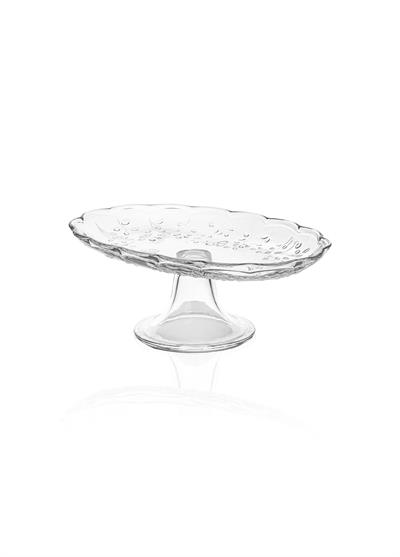 The Mia Ayaklı Cam Sunum Tabağı Oval 31x20x12 cm CAM0498