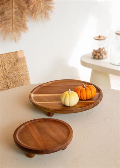 The Mia Natura Akasya Ayaklı Servis 32 cm