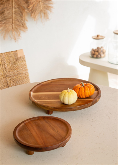 The Mia Natura Akasya Ayaklı Servis 32 cm