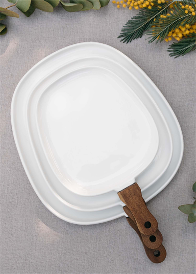 The Mia Woody Porselen Servis 44x30 cm