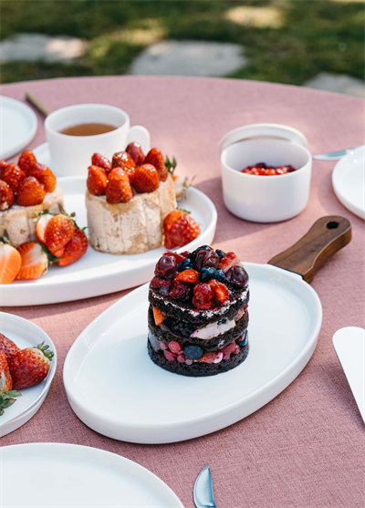 The Mia Woody Porselen Servis 36x17 cm