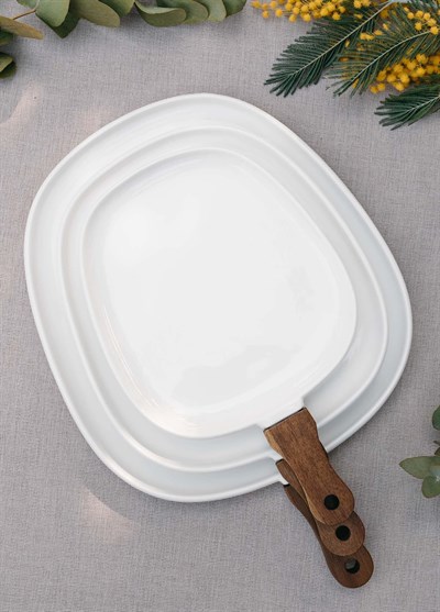 The Mia Woody Porselen Servis 44x30 cm