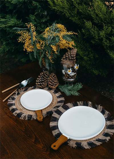 The Mia Woody Porselen Servis 40x26 cm