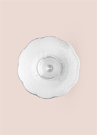 The Mia Ayaklı Cam Sunum Tabağı 20x10 cm CAM0500