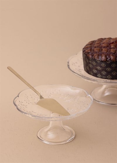 The Mia Ayaklı Cam Sunum Tabağı 27x27x11 cm CAM0499