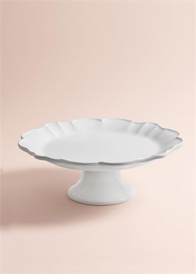 The Mia Grande Pasta Kek Standı Beyaz 32x12 cm GRD0011