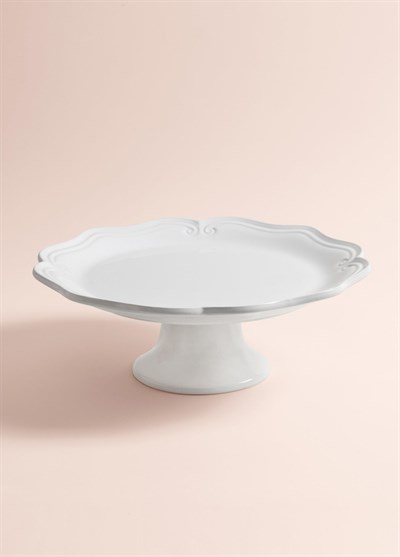 The Mia Grande Pasta Kek Standı Beyaz 33x12 cm GRD0017