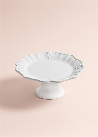 The Mia Grande Pasta Kek Standı Beyaz 22x10 cm GRD0019