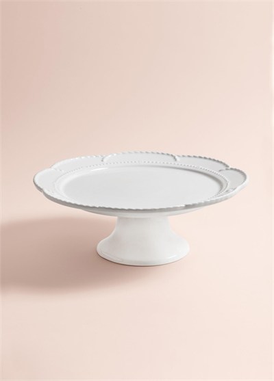 The Mia Grande Pasta Kek Standı Beyaz 31x12 cm GRD0014