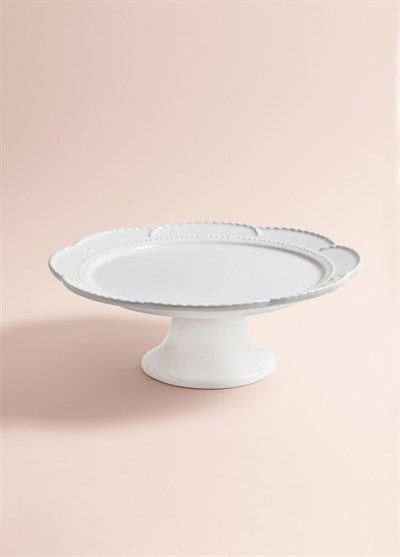 The Mia Grande Pasta Kek Standı Beyaz 31x12 cm GRD0014