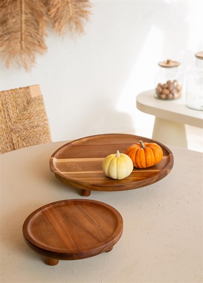 The Mia Natura Akasya Ayaklı Sunum Tahtası 32 cm