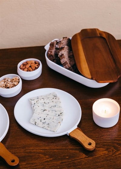 The Mia Woody Porselen Servis Tabağı 34x21 cm