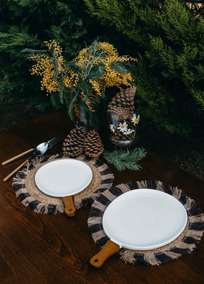 The Mia Woody Porselen Servis 34x21 cm