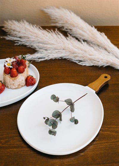 The Mia Woody Porselen Servis Tabağı 40x26 cm