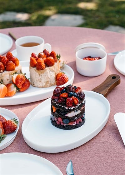 The Mia Woody Porselen Servis Tabağı 36x17 cm