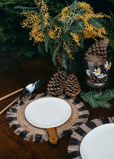 The Mia Woody Porselen Servis Tabağı 34x21 cm