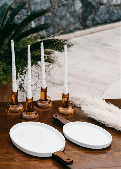 The Mia Woody Porselen Servis 36x17 cm