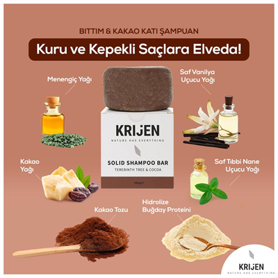 Krijen Bıttım ve Kakao Katı Şampuanı 100 Gr